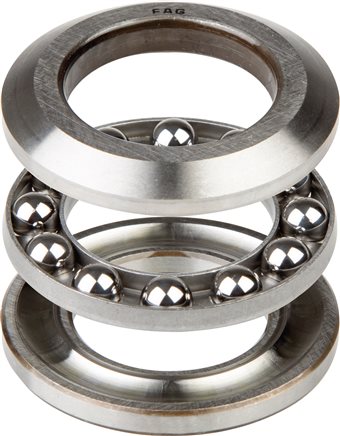 Exemplary representation: Axial deep groove ball bearing, spherical support