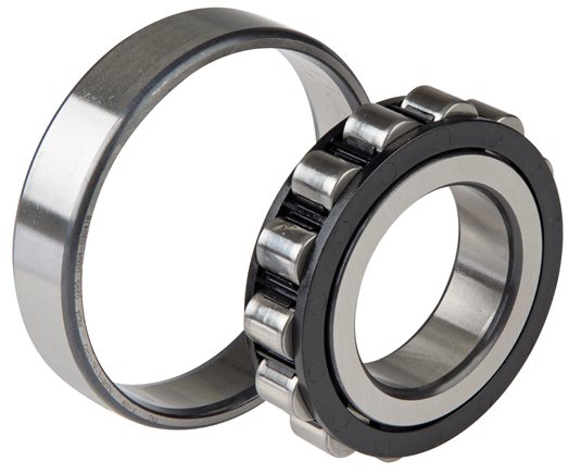 Exemplary representation: Cylindrical roller bearing DIN 5412, N (outer ring without ribs, inner ring has two ribs)