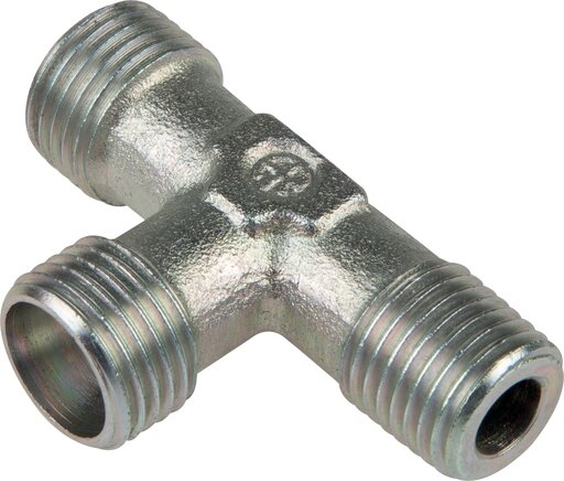 Exemplary representation: L-screw-in fitting, metric, without nut & cutting ring, galvanised steel